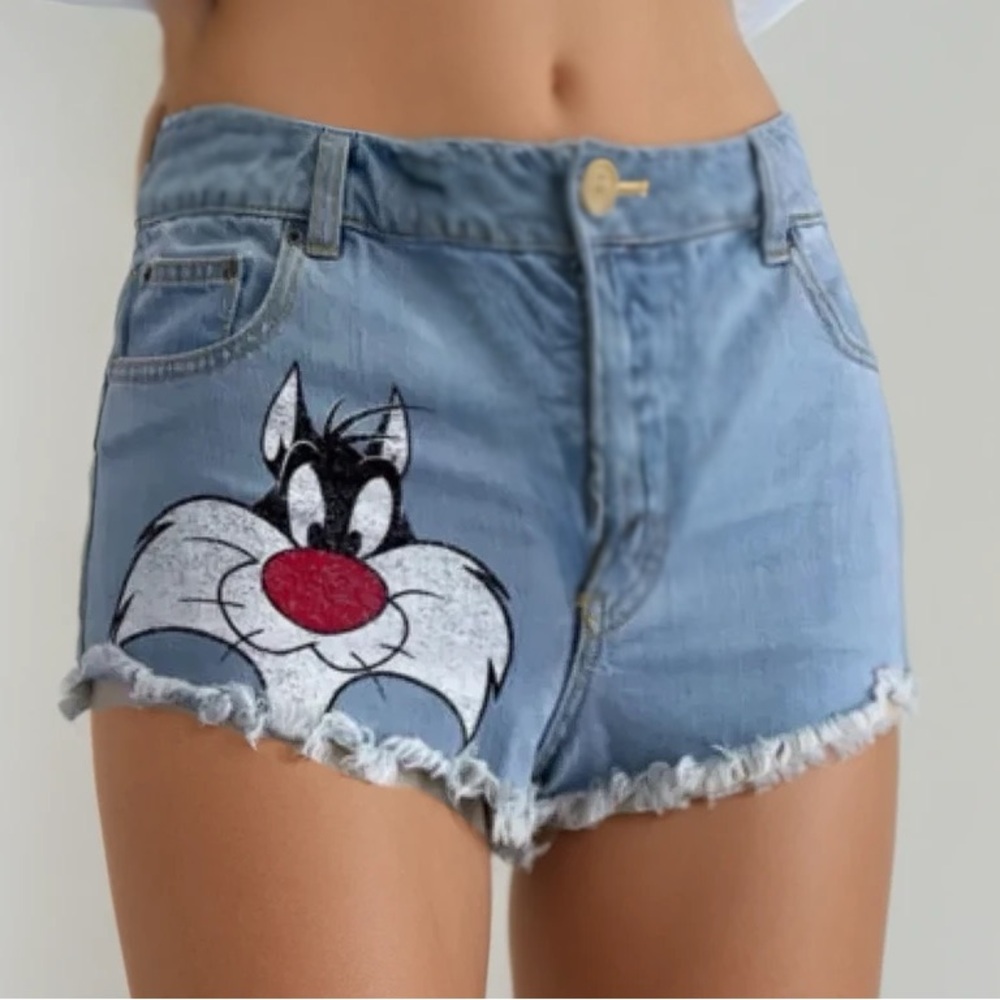 Looney Tunes Sylvester Denim Shorts